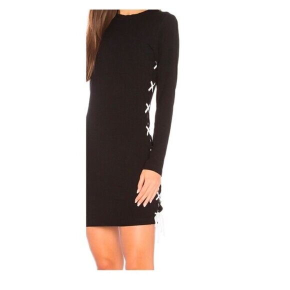 LNA Ruby Lace Up Sweater Dress BNWT - Picture 3 of 5